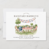 Patriottische achtertuinbarbecue kaart (Voorkant)