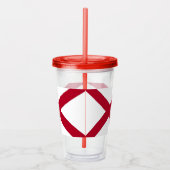 Patriottische Acryl Tumbler met Alabama vlag, Vere Acryl Drinkbeker (Rechts)