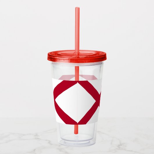 Patriottische Acryl Tumbler met Alabama vlag, Vere Acryl Drinkbeker (Rechts)