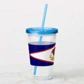 Patriottische Acryl Tumbler met Amerikaanse Samoa Drinkbeker (Achterkant)