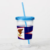 Patriottische Acryl Tumbler met Amerikaanse Samoa Drinkbeker (Links)