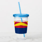 Patriottische Acryl Tumbler met Arizona vlag, Vere Acryl Drinkbeker (Links)