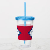 Patriottische Acryl Tumbler met Arkansas vlag, Ver Acryl Drinkbeker (Rechts)