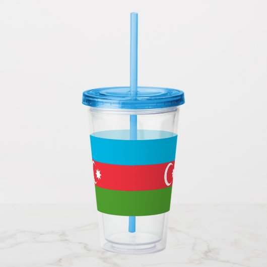 Patriottische Acryl Tumbler met Azerbeidzjan Acryl Drinkbeker (Rechts)