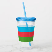 Patriottische Acryl Tumbler met Azerbeidzjan Acryl Drinkbeker (Links)