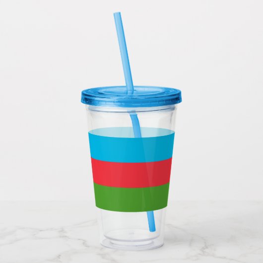 Patriottische Acryl Tumbler met Azerbeidzjan Acryl Drinkbeker (Links)