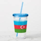 Patriottische Acryl Tumbler met Azerbeidzjan Drinkbeker (Achterkant)