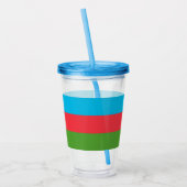 Patriottische Acryl Tumbler met Azerbeidzjan Drinkbeker (Links)