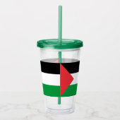 Patriottische Acryl Tumbler met de vlag van Palest Acryl Drinkbeker (Rechts)
