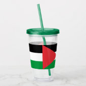 Patriottische Acryl Tumbler met de vlag van Palest Drinkbeker (Links)
