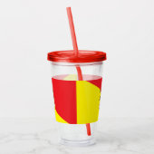 Patriottische Acryl Tumbler met de vlag van Sicili Drinkbeker (Links)