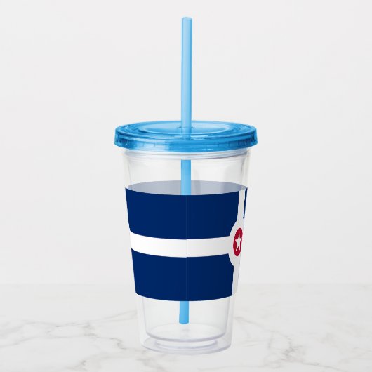 Patriottische Acryl Tumbler met Indianapolis Acryl Drinkbeker (Rechts)