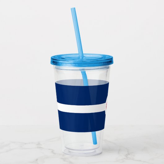 Patriottische Acryl Tumbler met Indianapolis Acryl Drinkbeker (Links)