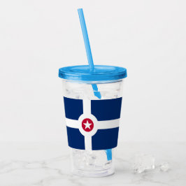 Patriottische Acryl Tumbler met Indianapolis Drinkbeker
