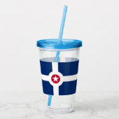Patriottische Acryl Tumbler met Indianapolis Drinkbeker (Achterkant)