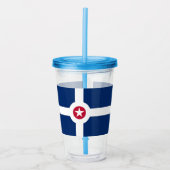 Patriottische Acryl Tumbler met Indianapolis Drinkbeker (Voorkant)