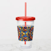 Patriottische Acryl Tumbler met Roemeense kleuren Acryl Drinkbeker (Rechts)