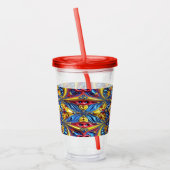 Patriottische Acryl Tumbler met Roemeense kleuren Acryl Drinkbeker (Links)