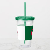 Patriottische Acryl Tumbler met vlag van Algerije Acryl Drinkbeker (Rechts)