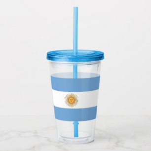 Patriottische Acryl Tumbler met vlag van Argentini Drinkbeker
