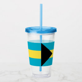 Patriottische Acryl Tumbler met vlag van Bahama's Drinkbeker