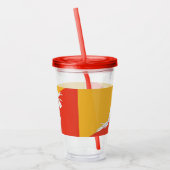 Patriottische Acryl Tumbler met vlag van Bhutan Acryl Drinkbeker (Links)