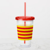 Patriottische Acryl Tumbler met vlag van Catalonië Acryl Drinkbeker (Rechts)