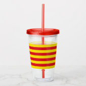 Patriottische Acryl Tumbler met vlag van Catalonië Acryl Drinkbeker (Voorkant)