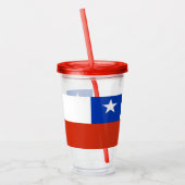Patriottische Acryl Tumbler met vlag van Chili Drinkbeker (Links)