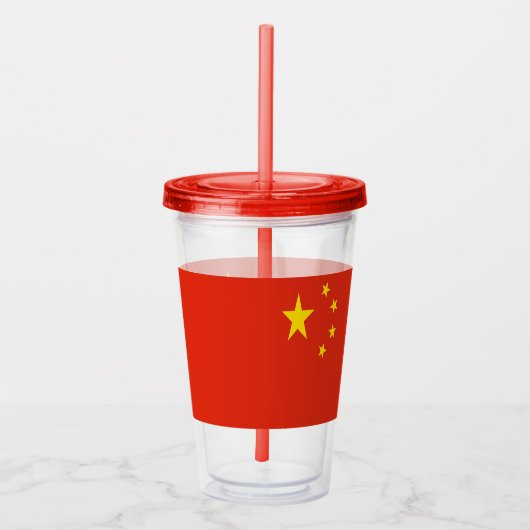 Patriottische Acryl Tumbler met vlag van China Acryl Drinkbeker (Rechts)