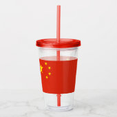 Patriottische Acryl Tumbler met vlag van China Acryl Drinkbeker (Voorkant)