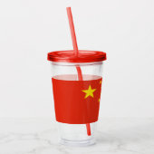 Patriottische Acryl Tumbler met vlag van China Drinkbeker (Links)