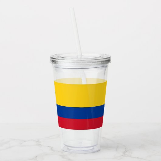 Patriottische Acryl Tumbler met vlag van Colombia Acryl Drinkbeker (Links)