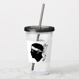 Patriottische Acryl Tumbler met vlag van Corsica Drinkbeker
