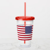Patriottische Acryl Tumbler met vlag van de VS Acryl Drinkbeker (Rechts)