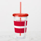 Patriottische Acryl Tumbler met vlag van Denemarke Drinkbeker (Rechts)