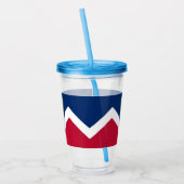 Patriottische Acryl Tumbler met vlag van Denver Acryl Drinkbeker (Links)