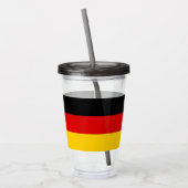 Patriottische Acryl Tumbler met vlag van Duitsland Acryl Drinkbeker (Links)