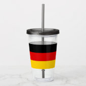 Patriottische Acryl Tumbler met vlag van Duitsland Acryl Drinkbeker (Voorkant)