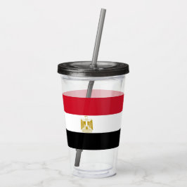 Patriottische Acryl Tumbler met vlag van Egypte Acryl Drinkbeker