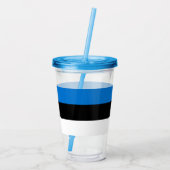 Patriottische Acryl Tumbler met vlag van Estland Acryl Drinkbeker (Achterkant)
