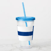 Patriottische Acryl Tumbler met vlag van Finland Acryl Drinkbeker (Links)