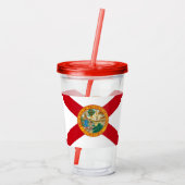 Patriottische Acryl Tumbler met vlag van Florida Acryl Drinkbeker (Achterkant)