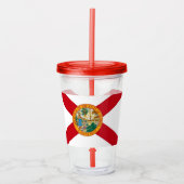 Patriottische Acryl Tumbler met vlag van Florida Drinkbeker (Voorkant)