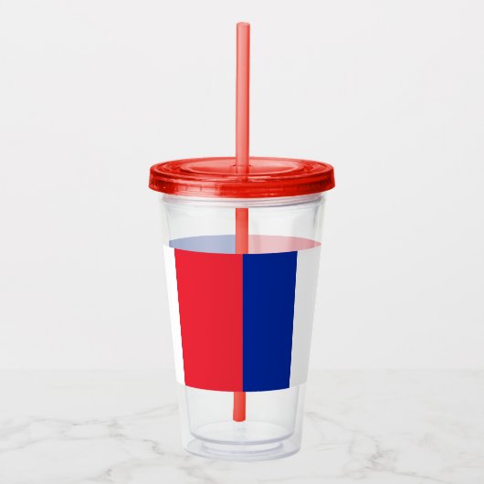 Patriottische Acryl Tumbler met vlag van Frankrijk Acryl Drinkbeker (Rechts)