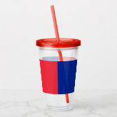 Patriottische Acryl Tumbler met vlag van Frankrijk Acryl Drinkbeker (Links)