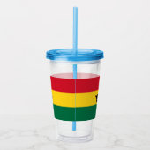 Patriottische Acryl Tumbler met vlag van Ghana Acryl Drinkbeker (Rechts)