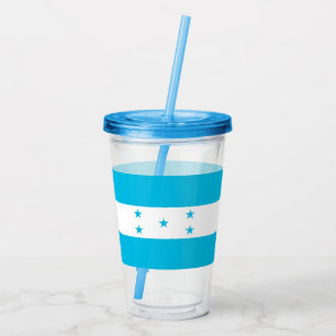 Patriottische Acryl Tumbler met vlag van Honduras Acryl Drinkbeker