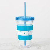 Patriottische Acryl Tumbler met vlag van Honduras Acryl Drinkbeker (Voorkant)