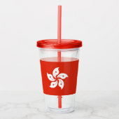 Patriottische Acryl Tumbler met vlag van Hong Kong Acryl Drinkbeker (Voorkant)